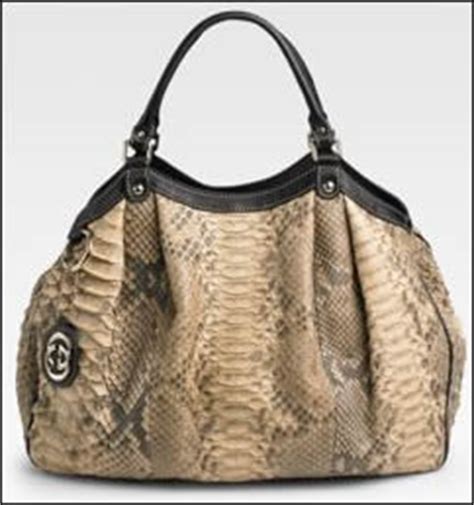 Gucci Sukey Large Python Tote 